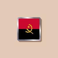 ilustração do modelo de bandeira de angola vetor