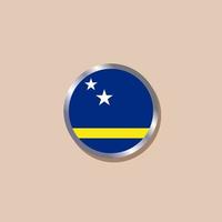 ilustração do modelo de bandeira de curaçao vetor