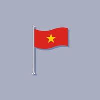 ilustração do modelo de bandeira do vietnã vetor
