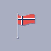 ilustração do modelo de bandeira da noruega vetor