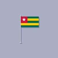 ilustração do modelo de bandeira do togo vetor