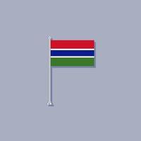 ilustração do modelo de bandeira da gâmbia vetor