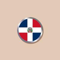 ilustração do modelo de bandeira da república dominicana vetor