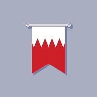 ilustração do modelo de bandeira do Bahrein vetor