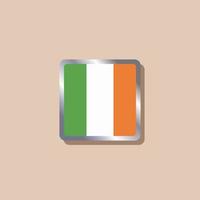 ilustração do modelo de bandeira da irlanda vetor