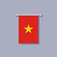 ilustração do modelo de bandeira do vietnã vetor