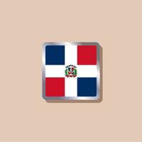 ilustração do modelo de bandeira da república dominicana vetor