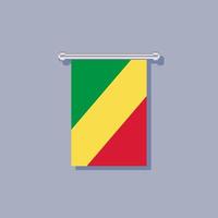 ilustração do modelo de bandeira do congo vetor