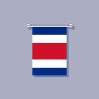 ilustração do modelo de bandeira da costa rica vetor