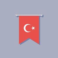 ilustração do modelo de bandeira da turquia vetor