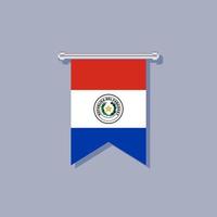 ilustração do modelo de bandeira do paraguai vetor