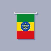 ilustração do modelo de bandeira da etiópia vetor