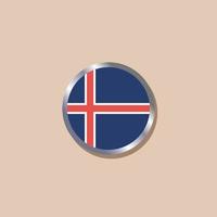 ilustração do modelo de bandeira da islândia vetor