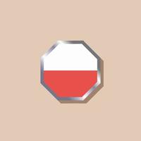 ilustração do modelo de bandeira da polônia vetor