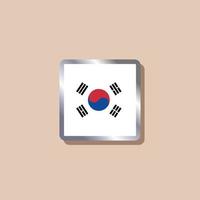 ilustração do modelo de bandeira da coreia do sul vetor