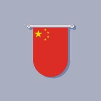 ilustração do modelo de bandeira da china vetor