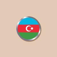 ilustração do modelo de bandeira do azerbaijão vetor