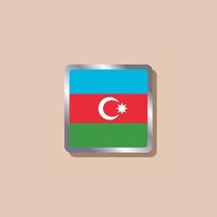 ilustração do modelo de bandeira do azerbaijão vetor