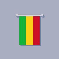 ilustração do modelo de bandeira do mali vetor