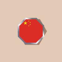 ilustração do modelo de bandeira da china vetor