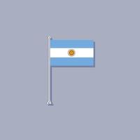 ilustração do modelo de bandeira argentina vetor