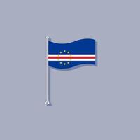 ilustração do modelo de bandeira de cabo verde vetor