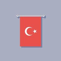 ilustração do modelo de bandeira da turquia vetor