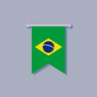 ilustração do modelo de bandeira do brasil vetor