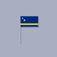 ilustração do modelo de bandeira de curaçao vetor