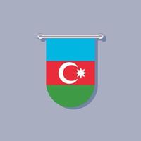 ilustração do modelo de bandeira do azerbaijão vetor