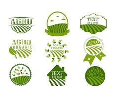 Vetores simples de design de logotipo de Agro Symbol