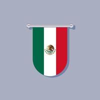 ilustração do modelo de bandeira do méxico vetor