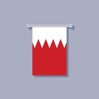 ilustração do modelo de bandeira do Bahrein vetor