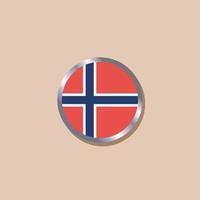 ilustração do modelo de bandeira da noruega vetor