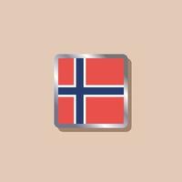 ilustração do modelo de bandeira da noruega vetor