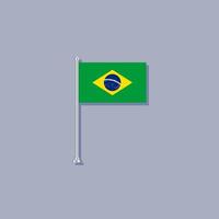 ilustração do modelo de bandeira do brasil vetor