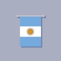 ilustração do modelo de bandeira argentina vetor