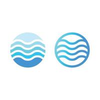 vetor de modelo de logotipo de ondas oceânicas, design de logotipo simples e moderno do oceano