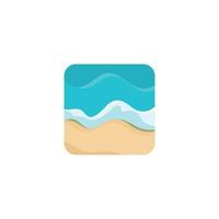 vetor de modelo de logotipo de ondas oceânicas, design de logotipo simples e moderno do oceano