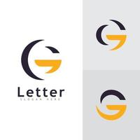modelo de vetor de logotipo g design de logotipo de iniciais de letra g criativa