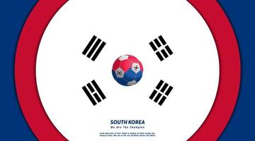 design de bandeira da coreia do sul de fundo vetorial com bola, modelo de mídia social, perfeito para o seu modelo de plano de fundo vetor