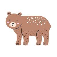 personagem de doodle de urso vetor