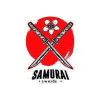 arte do guerreiro samurai vetor