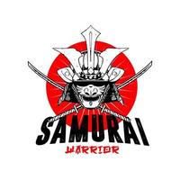 arte do guerreiro samurai vetor