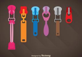 Vetor Colorido Zipper Pull