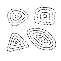 coleção de pontos de rabisco abstrato em estilo doodle vetor