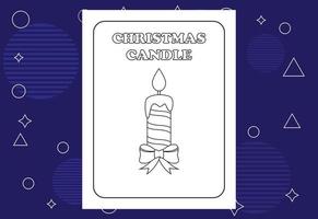 design de página para colorir de natal para crianças. crianças para colorir interiores de páginas vetor