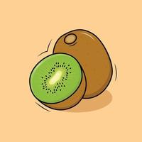 ilustração de kiwi vetor