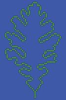 folha de carvalho pixelizada vetor