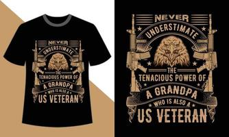 design de camiseta do dia dos veteranos vetor